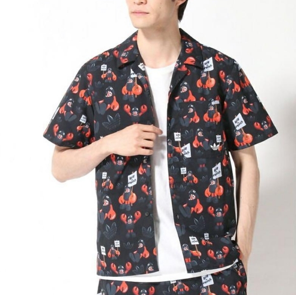 RARE NWT ADIDAS x PHILIP COLBERT Collab 'Love the Lobster' SHIRT BLACK SIZE M… - Picture 7 of 12